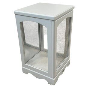 American Girl Vintage White Mirrored Wooden Display Case Removable Glass Door